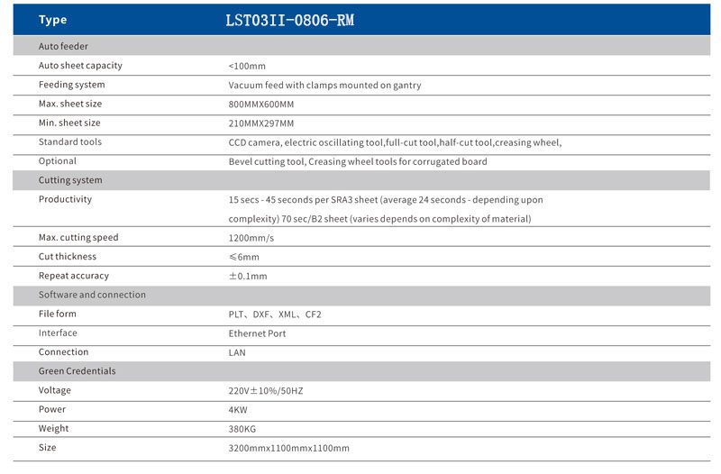 JWEI LST03II-0806-RM Box Cutting and Creasing Plotter