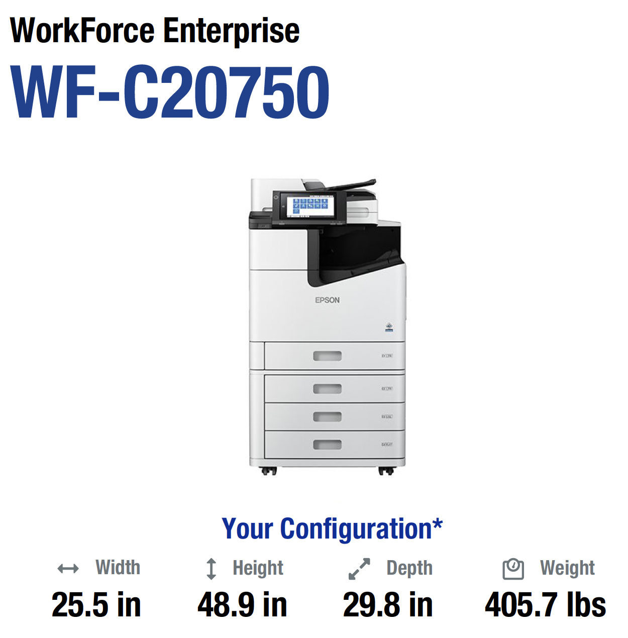 Epson WorkForce Enterprise WF-C20750 Color Multifunction Inkjet Printer